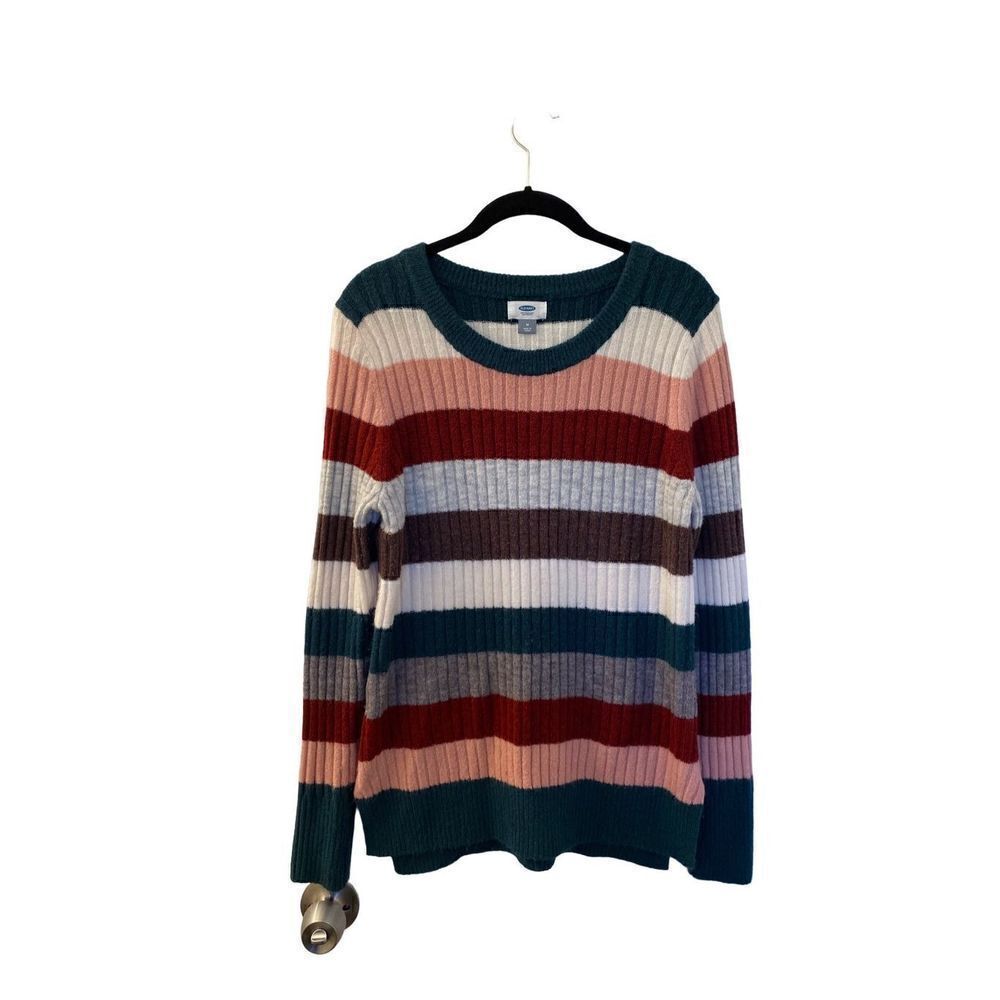 Old Navy, striped, longsleeve, cozy, ribbed, sweater, size medium